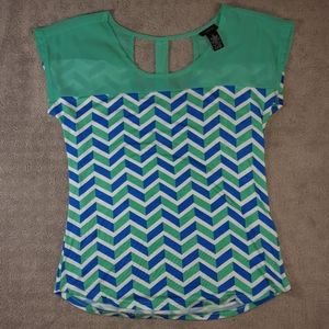 Chevron Cut Out Top